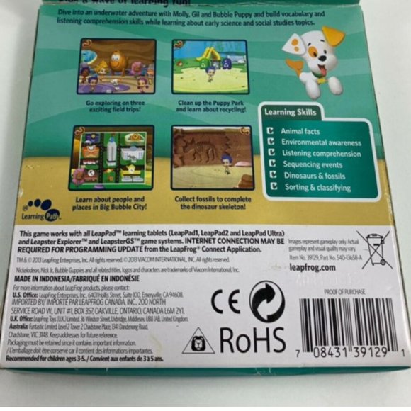 Leapfrog LeapPad , Ultra Leapster GS Learning Bubble Guppies Game Cartridge NWT! - Picture 2 of 11